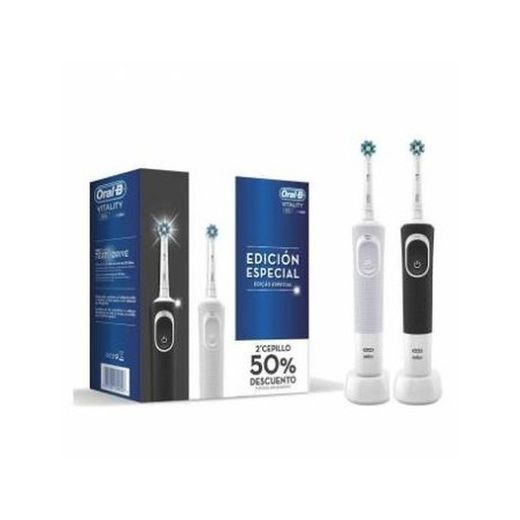 Oral B cepillo eléctrico vitality 100 duplo Blanco y negro