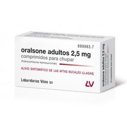 Oralsone adultos 2,5 mg 12 comprimidos para chupar