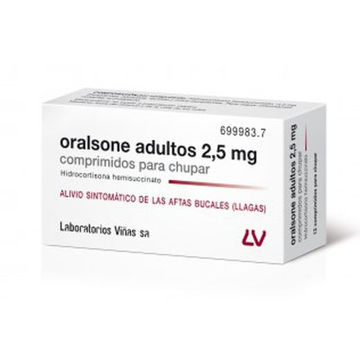 Oralsone adultos 2,5 mg 12 comprimidos para chupar