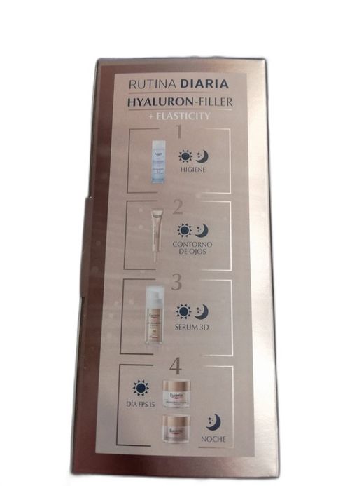 Pack Eucerin Hyaluron Filler Elasticity crema de día + crema de noche piel madura