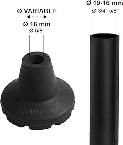 Parell de Conteres 19mm Negra d'Ajuts Dinàmics A100N