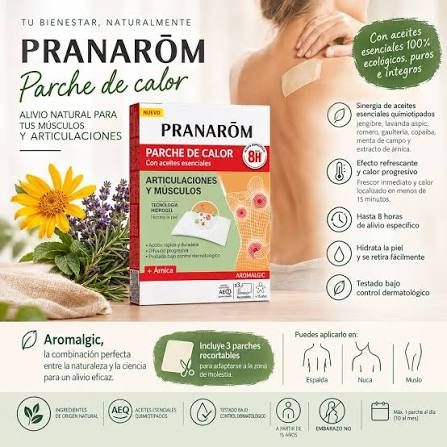 Pranarom aromalgic parches de dolor 8h 3 unidades