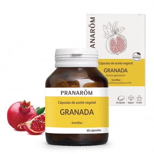 Pranarom cápsulas de aceite vegetal de granada 60 cápsulas