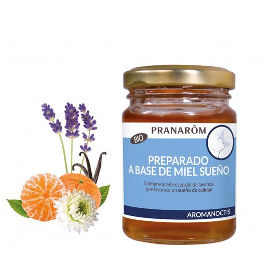 Pranarom preparado a base de miel sueño con aceite esencial de lavanda