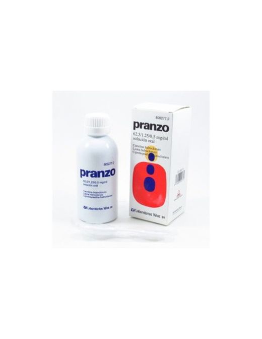Pranzo 62,5 mg/ml + 1,25 mg/ml + 0,5 mg/ml Solución oral  1 frasco 200 ml