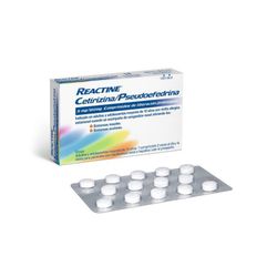Reactine cetirizina/pseudofedrina 5 mg/120 mg 14 comprimidos liberación prolongada