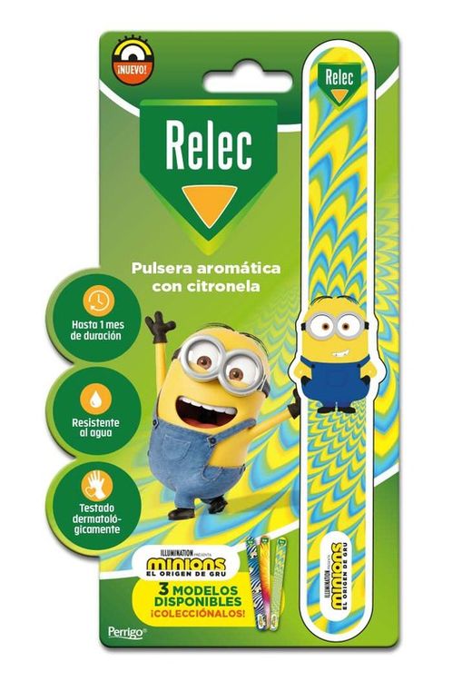 Relec polsera Minions aromàtica amb citronel·la color blau 1 unitat