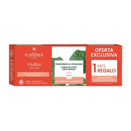 Rene Furterer Vitalfan Vitalidad Cabello Y Uñas 3 Envases 30 Capsulas