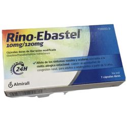 Rino-Ebastel 10 mg/120 mg 7 cápsulas liberación modificada