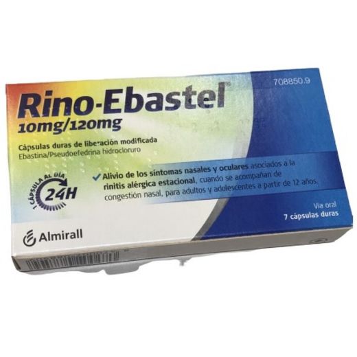 Rino-Ebastel 10 mg/120 mg 7 càpsules alliberament modificat