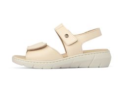 Saguy's 20715 Sandalia Mujer Confort de Ancho Especial con Triple Ajuste color Beige