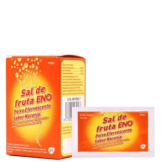 Sal de fruta ENO 5 g 10 sobres polvo efervescente (sabor naranja)