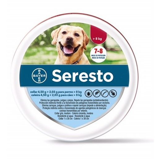 Seresto collar 1,25g + 0,56 g para perros de mas de 8 kg