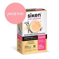 Siken sustitutivo plus batido líquido con colágeno sabor vainilla bourbon 6 sobres
