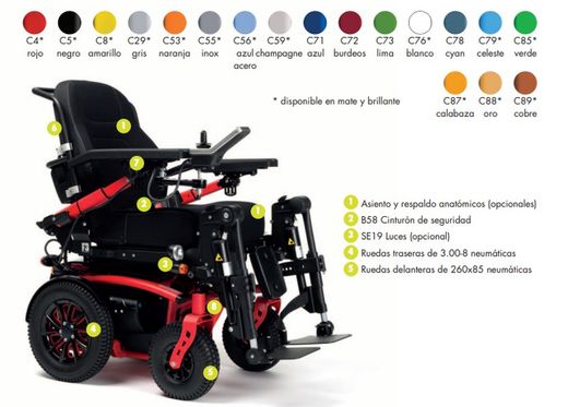 Cadeira de rodas elétrica fixa Forest 3