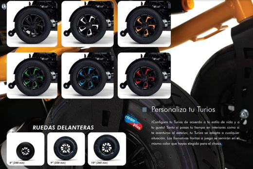 Cadeira de rodas elétrica fixa Turios