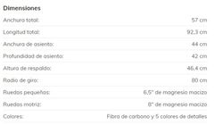 Cadeira de rodas elétrica dobrável Quickie Q50R em carbono