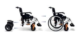 Cadeira de rodas elétrica fixa e conversível Verso