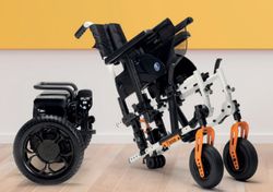 Cadeira de rodas elétrica fixa e conversível Verso