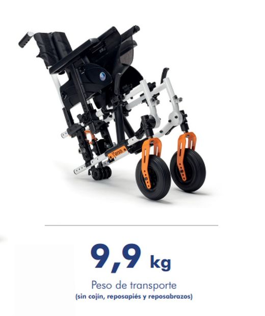 Cadeira de rodas elétrica fixa e conversível Verso