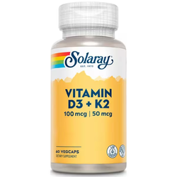 Solaray Solaray vitamina d3+k2 60 cápsulasitamina d3+k2 60 cápsulas