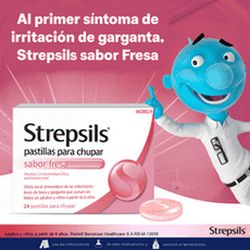 Strepsils con Sabor Fresa 24 Pastillas