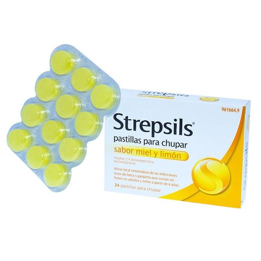 Strepsils con Sabor Miel y limón 24 Pastillas