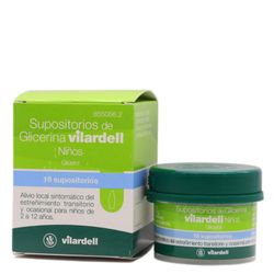 Supositorios de glicerina vilardell niños 1,58 g 18 supositorios