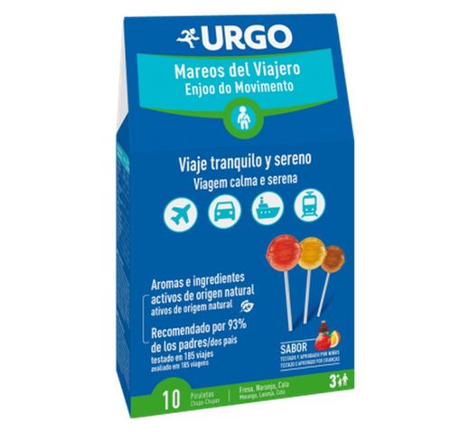 Urgo mareo del viajero  para viajar con calma 10 piruletas