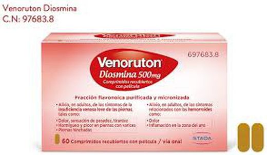 Venoruton Diosmina 500 MG 60 comprimidos recubiertos