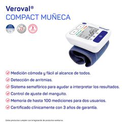Veroval compacto monitor automático de pressão arterial de pulso