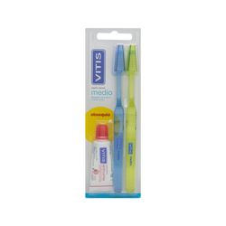 Vitis cepillo dental medio duplo