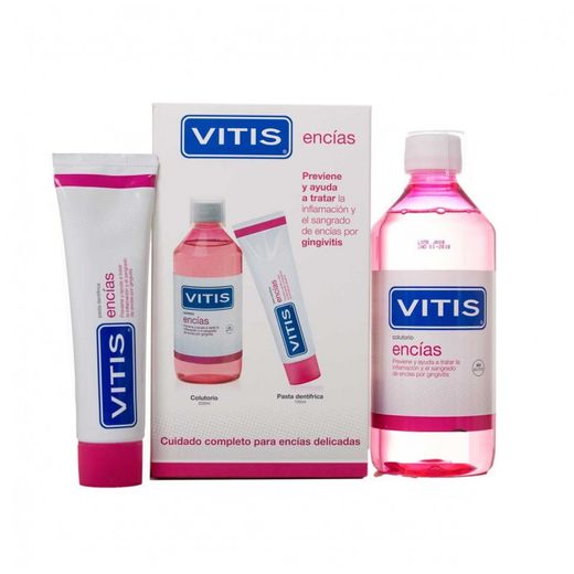 Enxaguatório bucal Vitis gengivas 500 ml + pasta 75 ml