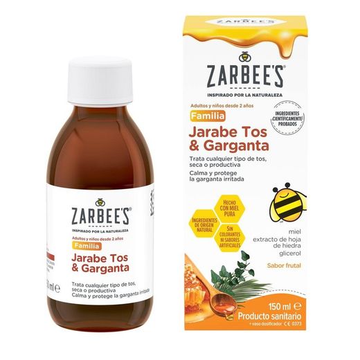 Xarope para tosse e garganta da família Zarbee's, 1 frasco de 150 mL