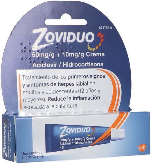 Zovidu 50 mg/g + 10 mg/g crema 1 tub 2 g